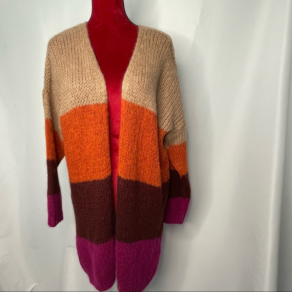 Nicolas Boho Made In Italy Cardigan Sweater Women’s Large Wool/Mohair Blend